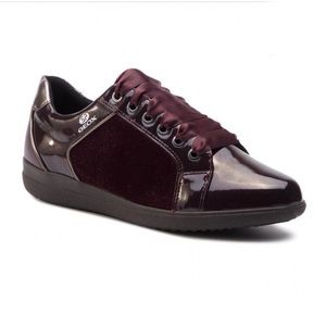 NIB Geox Nihal Velvet and Patent Leather Sneakers